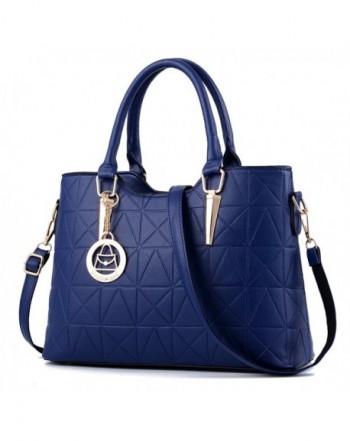 Crest Design Fashion PU Leather Shoulder Bag Top Handle Satchel Handbag Purse Crossbody Bag