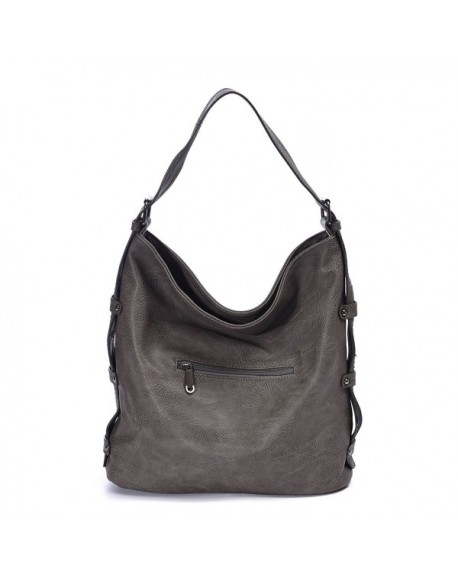 Handbags Designer Leather Handbag Crossbody - Gray - C7187G7CMYG