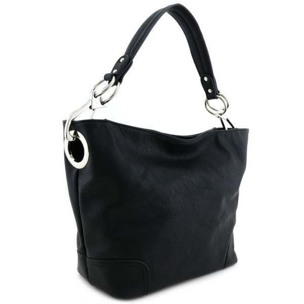 Womens Hobo Shoulder Hardware Black