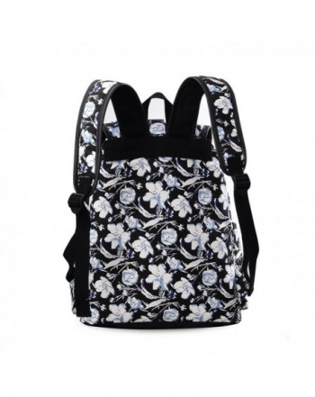 Canvas Backpack Floral Printed Backpack 3 Pieces School Bag for Teen ...