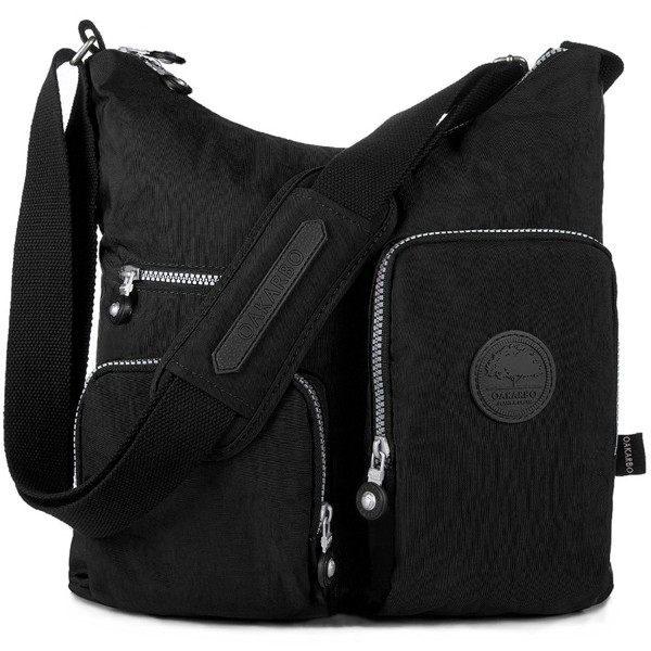 Nylon Multi-Pocket Crossbody Bag - 1204 Black - CO12O3HR6BO