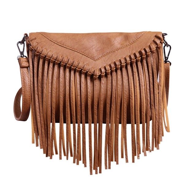 leather fringe crossbody bag