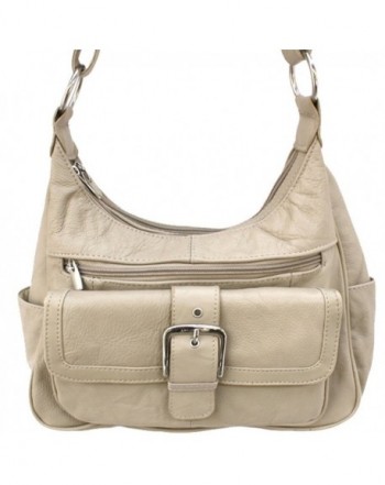 Silver Fever Leather Buckle Handbag