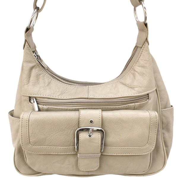 Silver Fever Leather Buckle Handbag