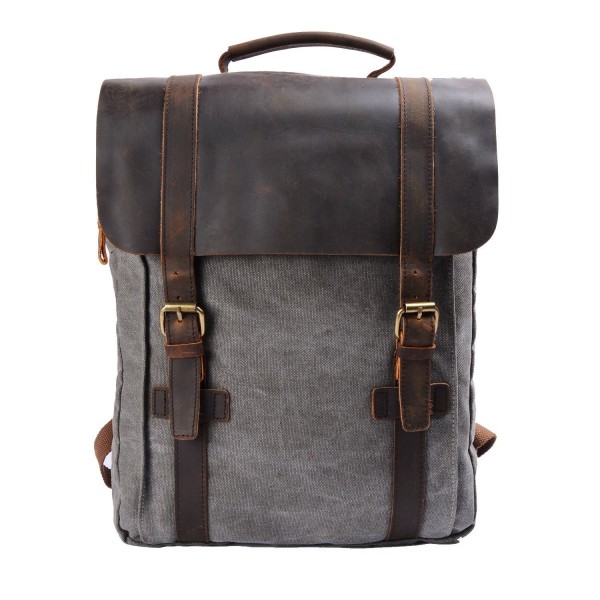 S ZONE Leather Backpack Rucksack 15 6 inch