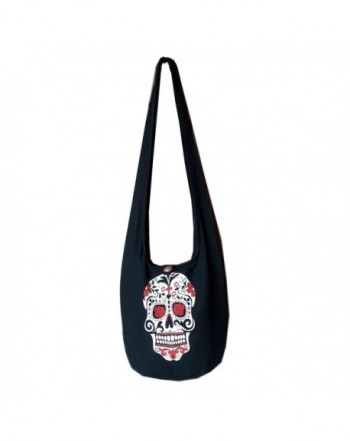 Skull Hippie Cotton Crossbody Messenger