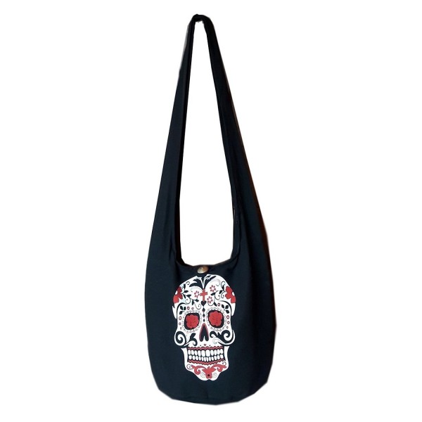 Skull Hippie Cotton Crossbody Messenger