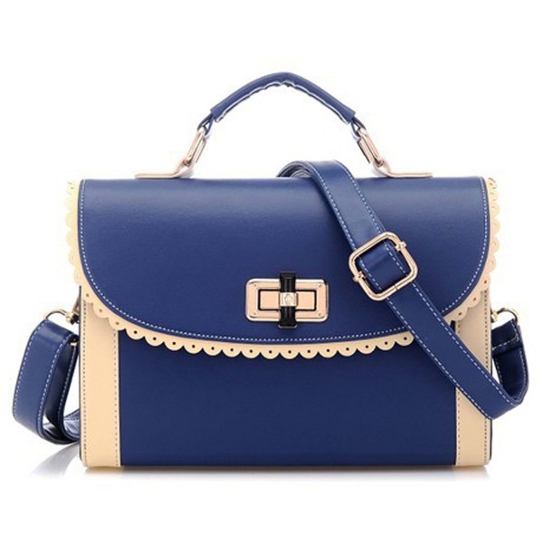 Womens Messenger Handbag Shoulder Deepblue