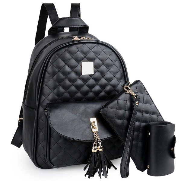 Womens Fashion Quilted Backpack Leather
