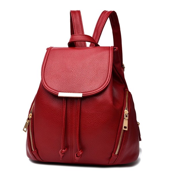 Fashion School Leather Backpack Shoulder Bag Backpack for Women & Girls ...