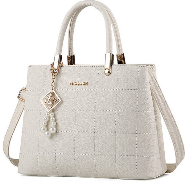 Womens Plaid PU Leather Satchel Handbags Purse Crossbody Shoulder Bags ...