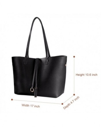 Women PU Leather Tote Bag Shoulder Handbag For Women Top Handle Satchel ...