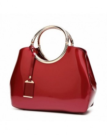 Handbags Leather Shoulder Adjustable Burgundy