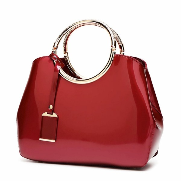Handbags Leather Shoulder Adjustable Burgundy