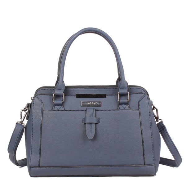 Solid Multiple Compartment Womens Satchel