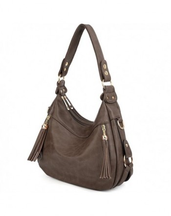 UTO Handbag Leather Shoulder Coffee