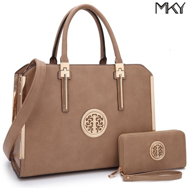 Large Satchel Handbag Designer Purse Wallet Set Top Handle Shoulder Bag ...