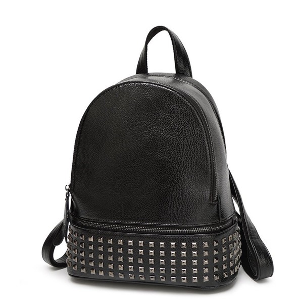 Hoxis Studded Leather Backpack Shoulder