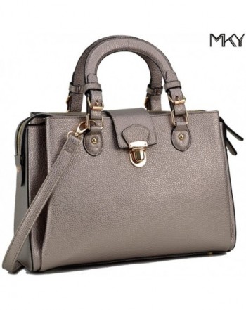 MKY Satchel Compartment Shoulder 6581 Pewter