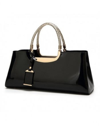 Leather Structured Shoulder Handbag Evening