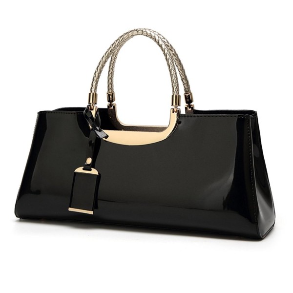 Leather Structured Shoulder Handbag Evening