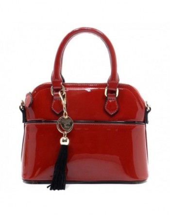 Elphis Patent Leather Satchel Handbag