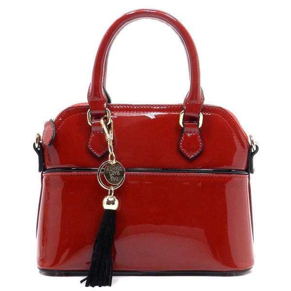 Elphis Patent Leather Satchel Handbag
