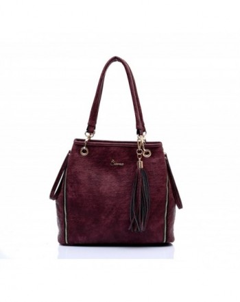 Siena Sophisticated Pebble Leatherette Burgundy