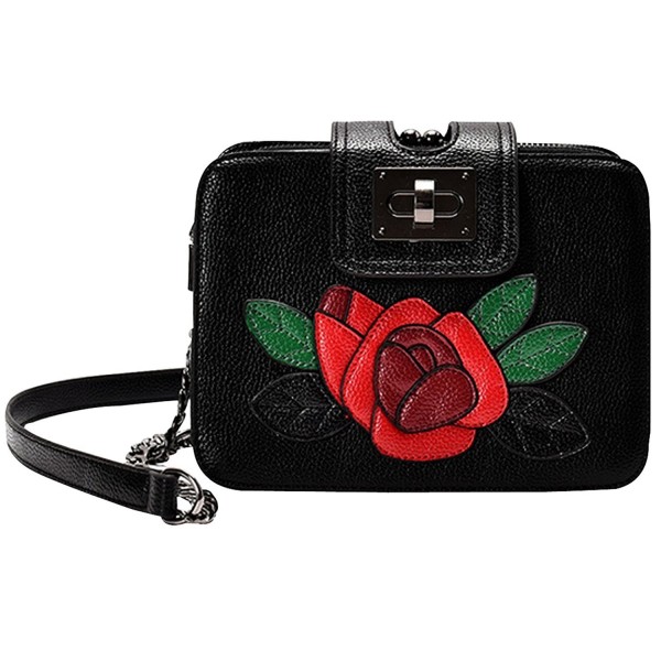 Monique Embroidery Leather Cross body Shoulder
