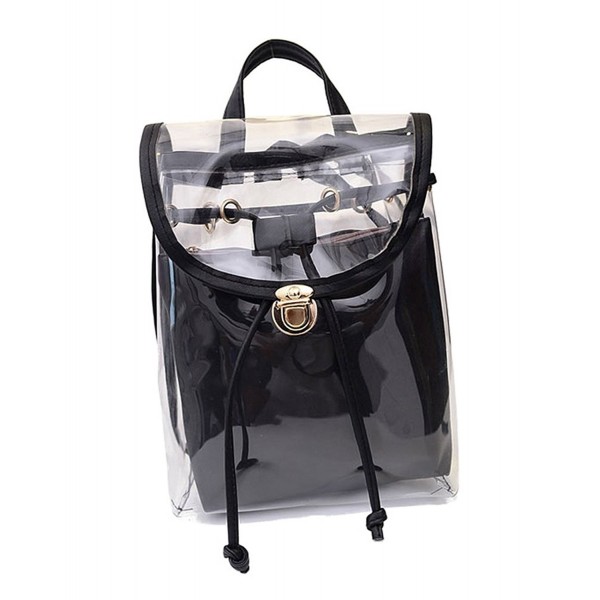 Jesdo Drawstring Backpack Transparent Handbag