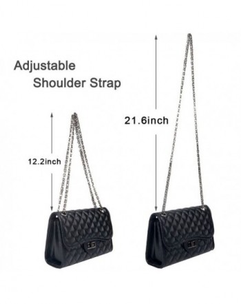 black quilted purse with chain strap