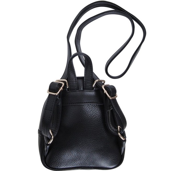 Chic Mini Vegan Leather Backpack - Convertible Shoulder Purse Handbag ...