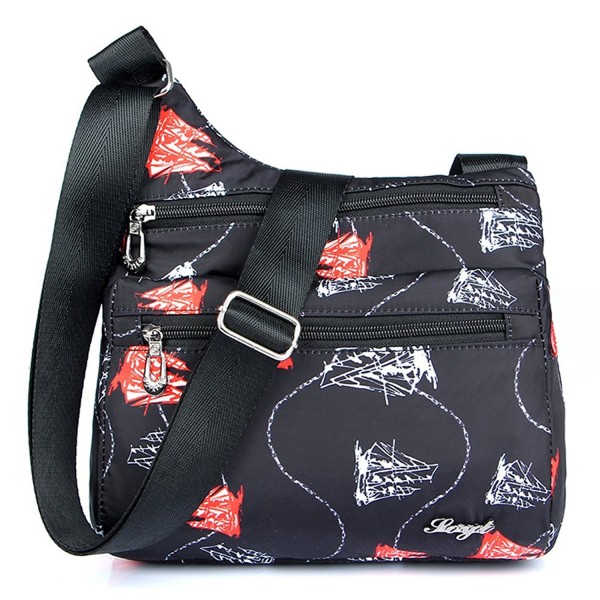 STUOYE Multi Pocket Crossbody Shoulder Sailboat