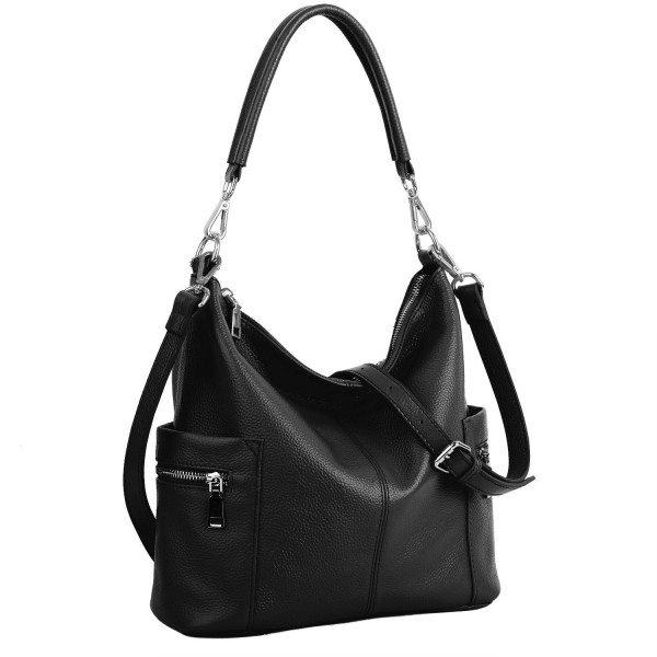 Women's Multi Pocket Soft Cowhide Leather Medium Purse Hobo Style ...