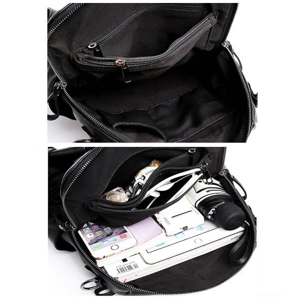 Jack&Chris Soft PU Leather Backpack Handbags for Women Satchel Shoulder ...