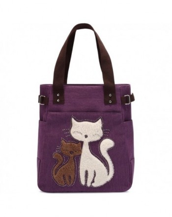 Canvas Handbag Kaukko Shoulder Purple