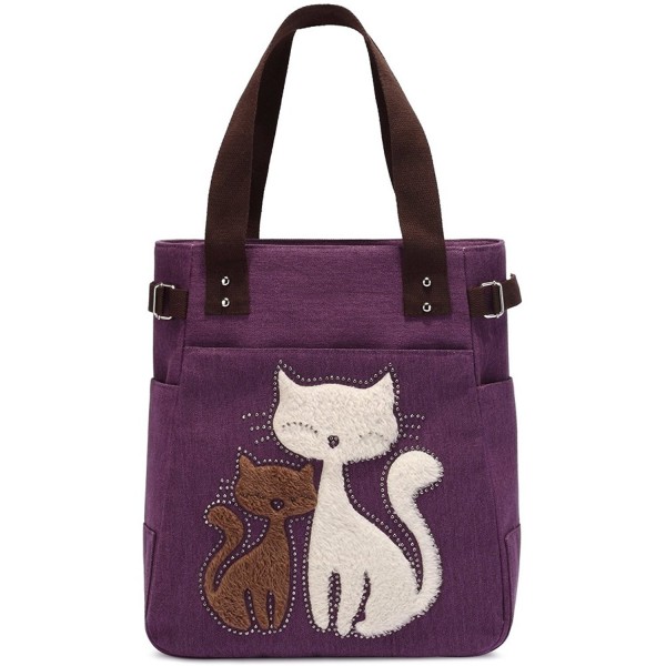 Canvas Handbag Kaukko Shoulder Purple