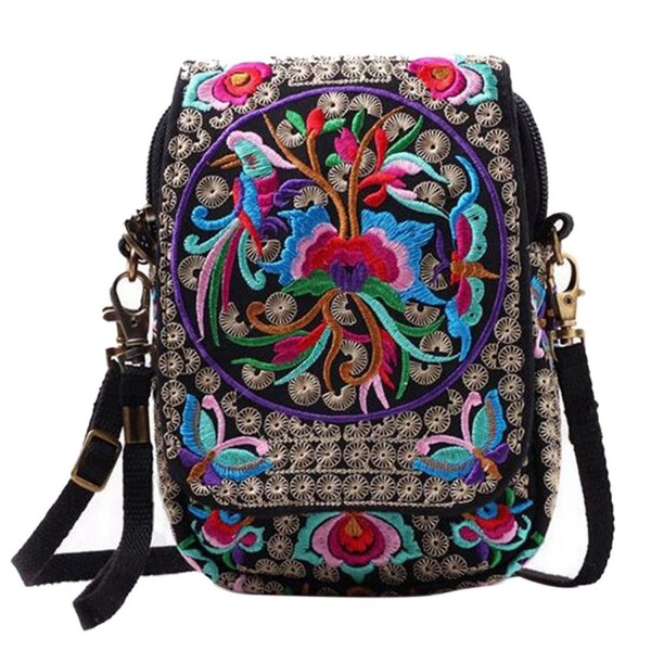 Jiyaru Embroidered Cellphone Crossbody Multicolor