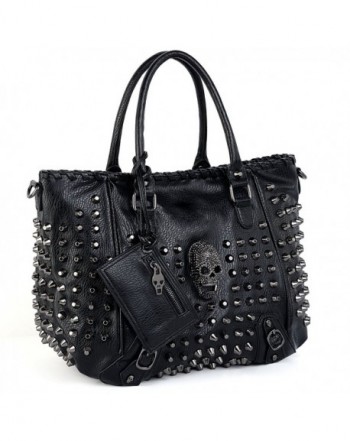 UTO Studded Handbag Leather Shoulder