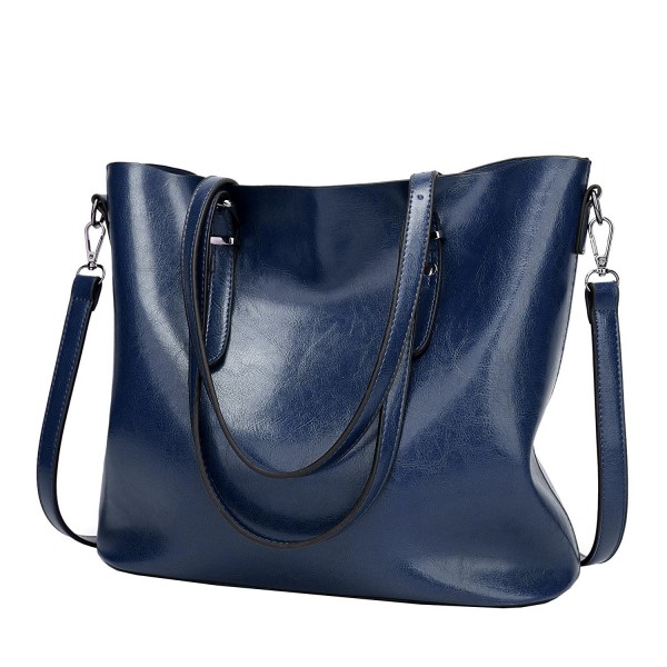 Obosoyo Handbag Leather Shoulder Dark blue