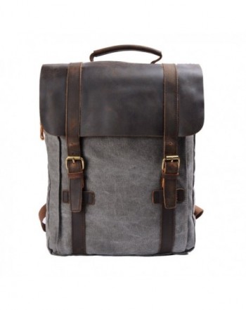 S ZONE Leather Backpack Rucksack 15 6 inch