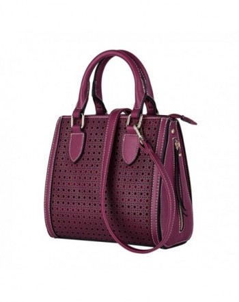 seOSTO Womens Handbags Satchel Magenta