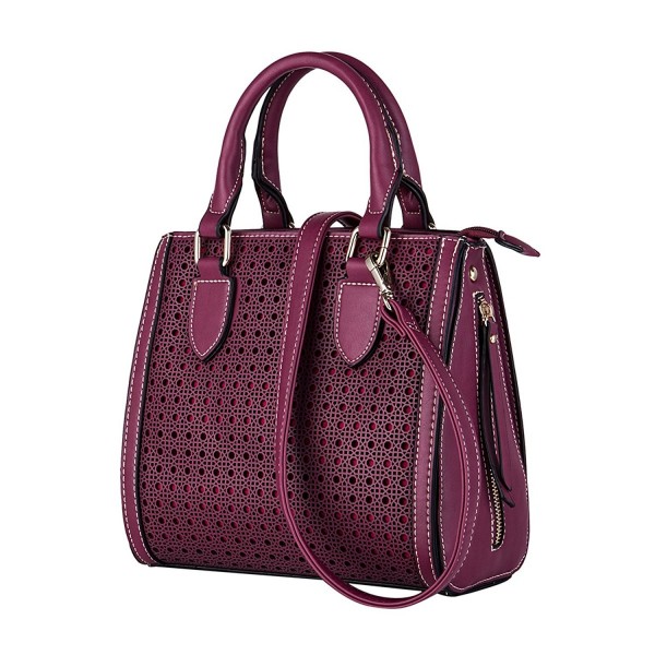 seOSTO Womens Handbags Satchel Magenta