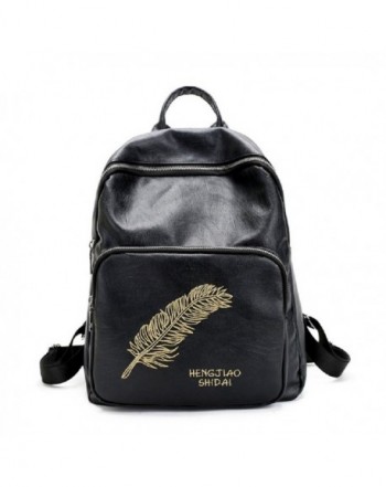 Vicue Embroidery Feather Backpack Shoulder