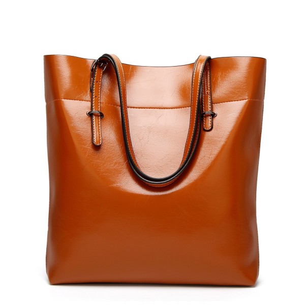 Leather ZZSY Handbags Capacity Shoulder