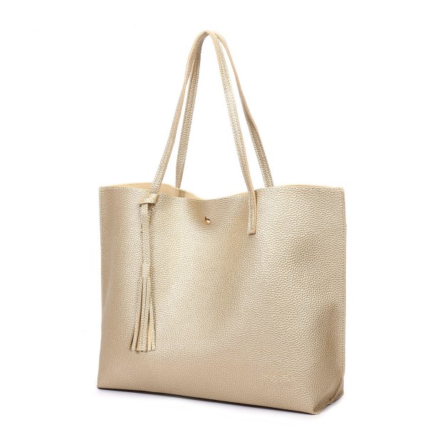 Women Tassels PU Leather Bag Simple Style Shopping Handbag Shoulder ...