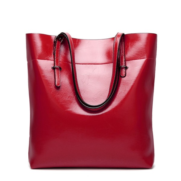 Leather ZZSY Handbags Capacity Shoulder