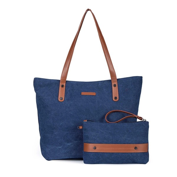 Women's Large Canvas Shoulder Tote Bag Casual Handbag Travel Bag with ...