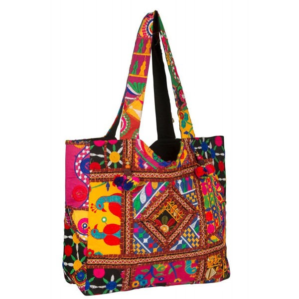 Colorful Floral Boho Large Shoulder Bag Tote Handbag Casual Spacious ...