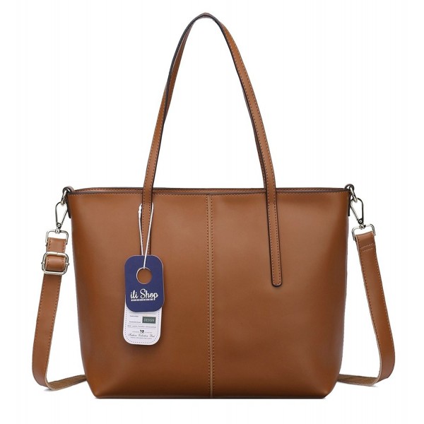 Ilishop Fashion Handbag Shoulder Brown small